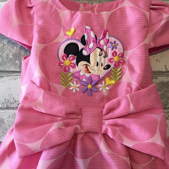 Disney Store Minnie Pink Bow Dress Size 2T - Picture 2 of 3